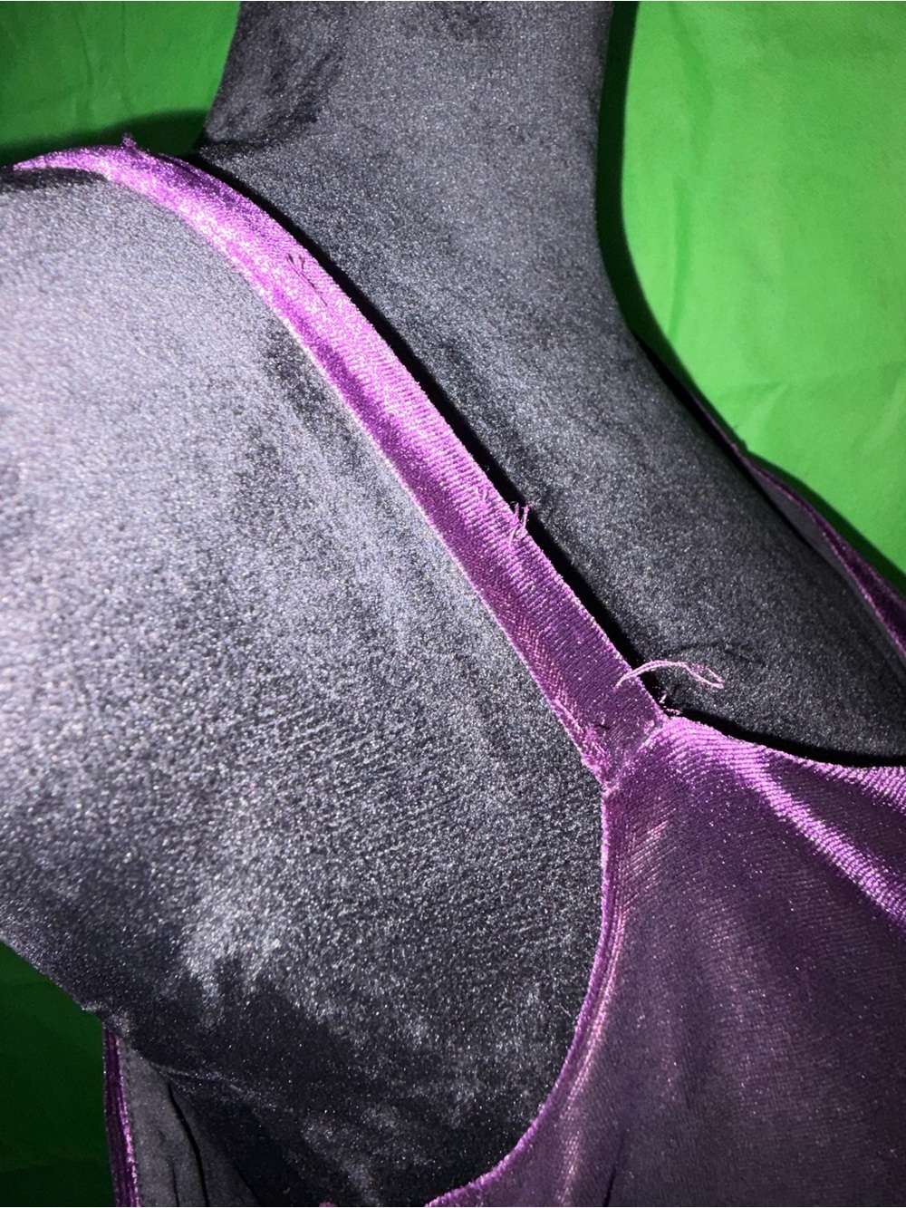 🆕💜 Muse Purple Velvet Ruched Bust Slip Mini Dress Size 8 - Picture 9 of 9